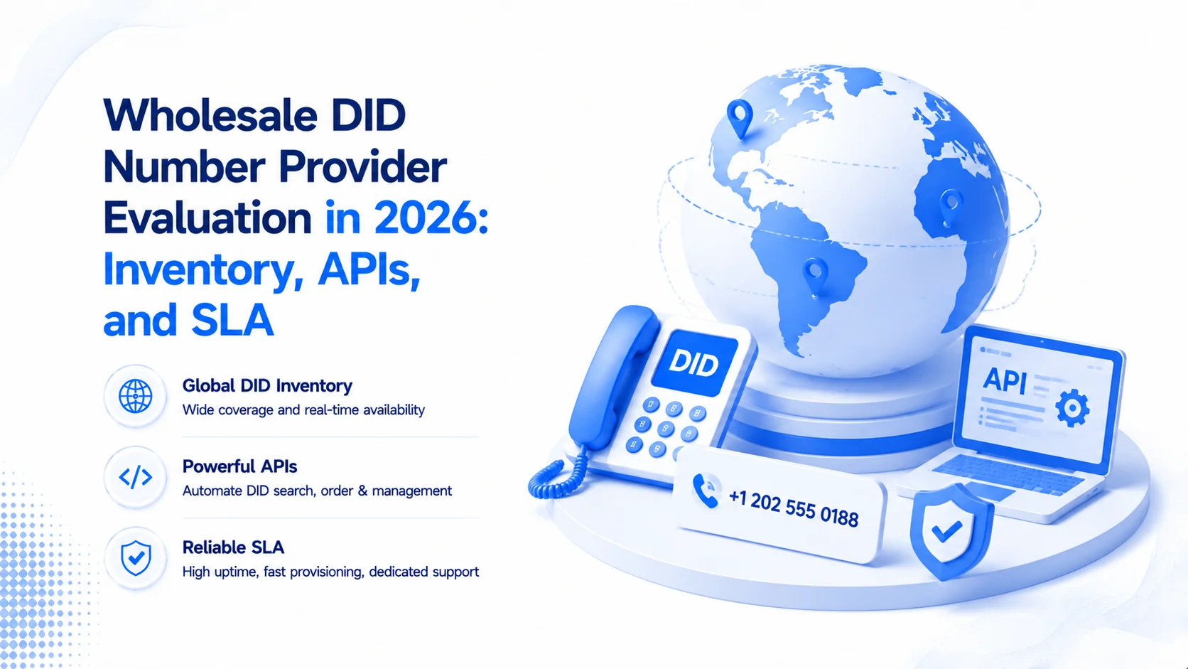 Wholesale DID Number Provider Evaluation in 2026: Inventory, APIs, and SLA